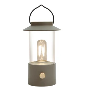 Campinglamp oplaadbaar dimbaar kleur olijfgroen