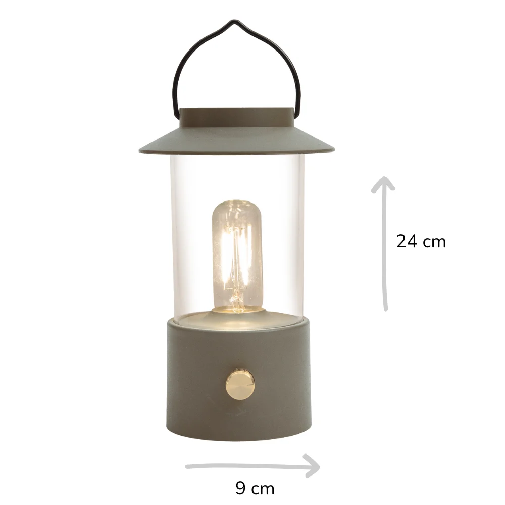Campinglamp oplaadbaar dimbaar kleur olijfgroen - Afbeelding 2