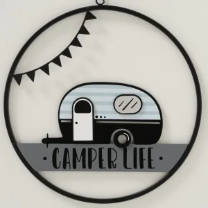 Deco hanger caravan ‘Camper Life’ – grijs