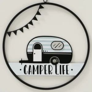 Deco hanger caravan ‘Camper Life’ – wit