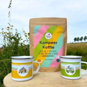 Kadoset Kampeerkoffie en 2 campingmokken