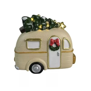 Kerstdecoratie Caravan met LED verlichting