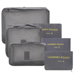 Kleding organiser – kast organiser – set van 6 stuks grijs