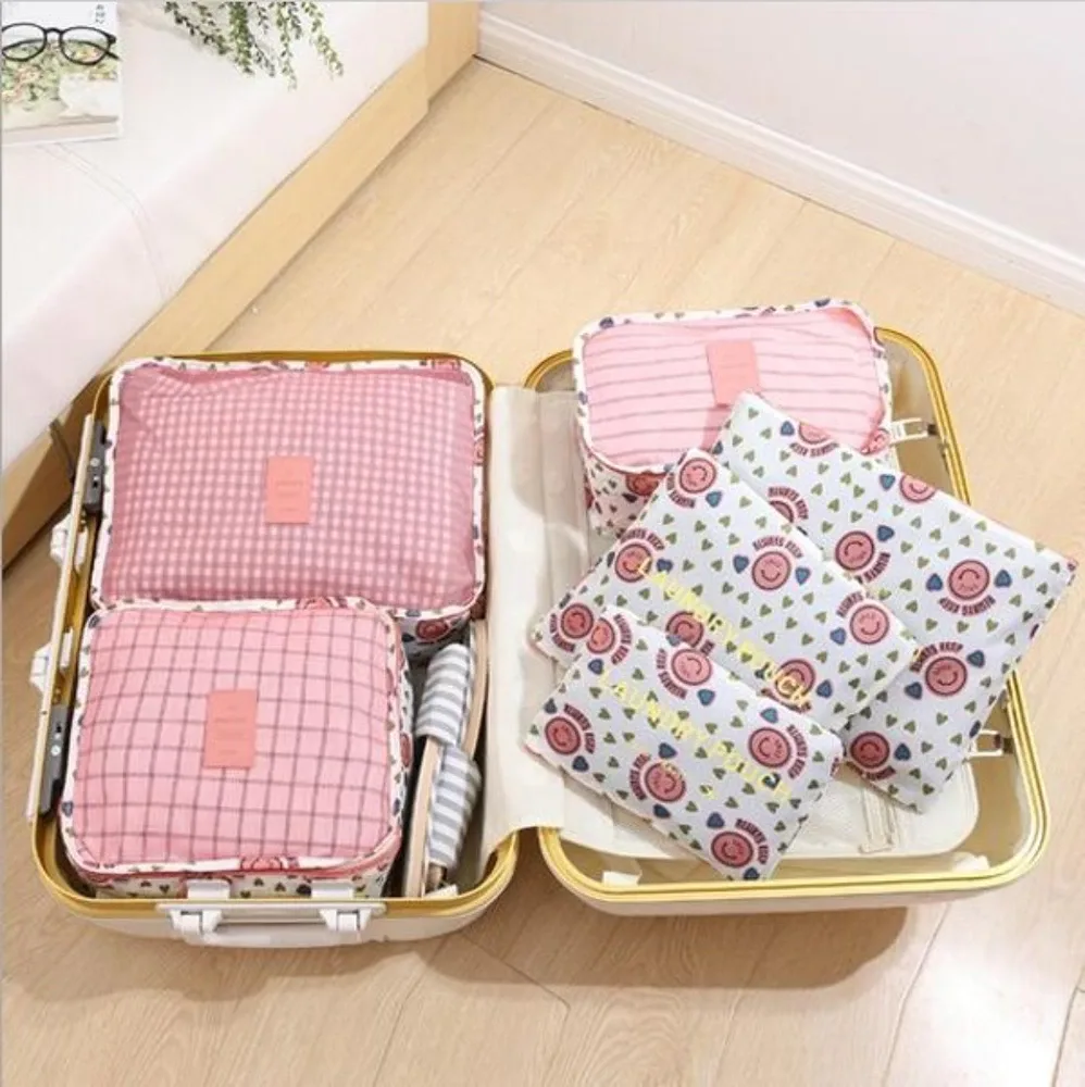 Kleding organiser – kast organiser – set van 6 stuks roze smileys - Afbeelding 2