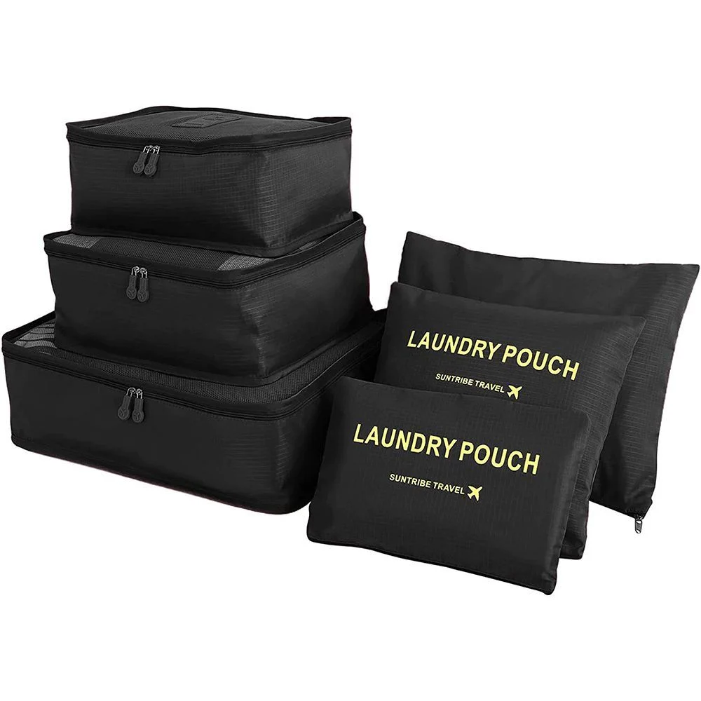 Kleding organiser – kast organiser – set van 6 stuks zwart