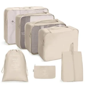 Kleding organiser – kast organiser – set van 7 stuks creme