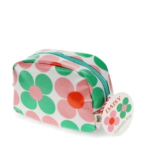 Make up tasje Daisy groen roze