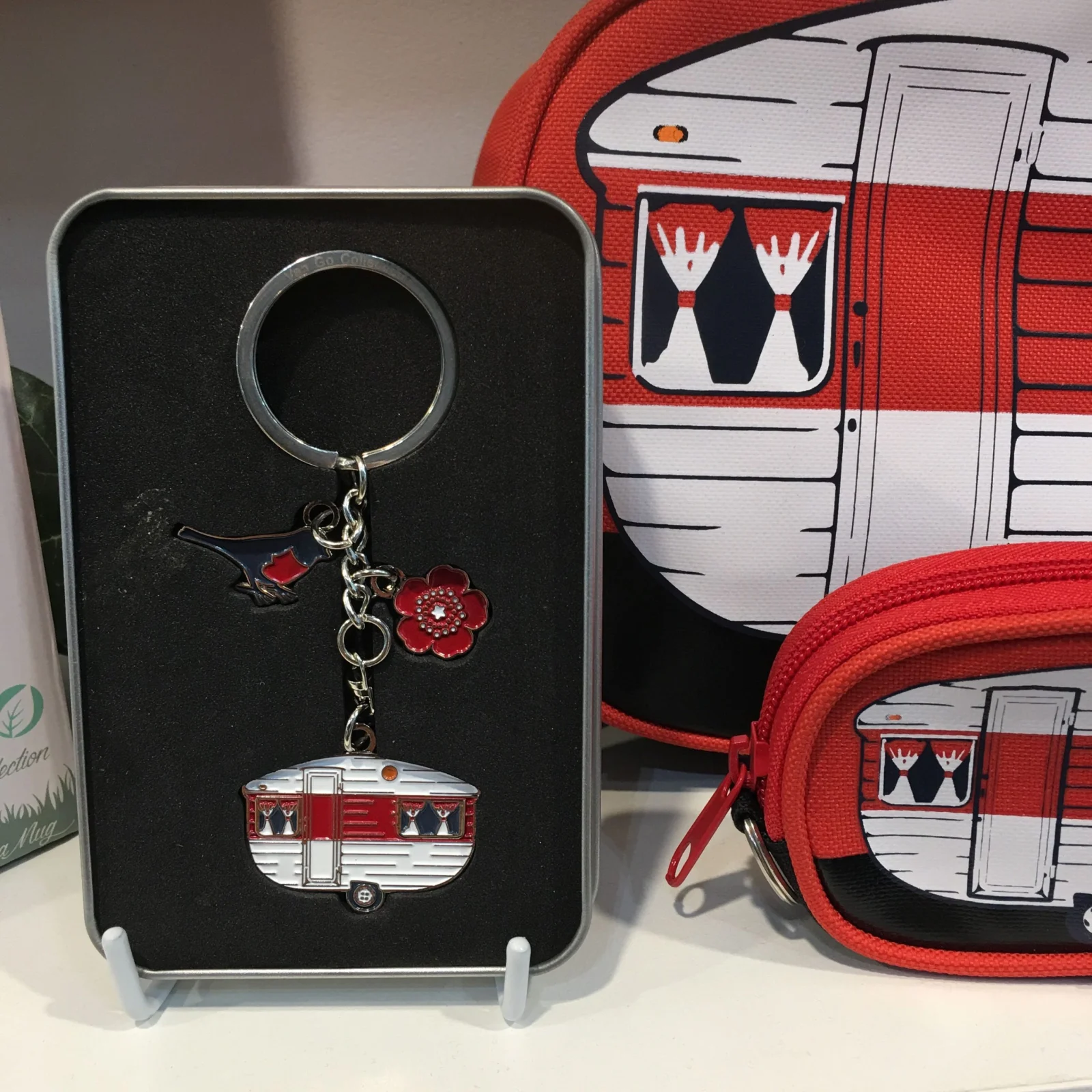 Sleutelhanger retro caravan rood - Afbeelding 2