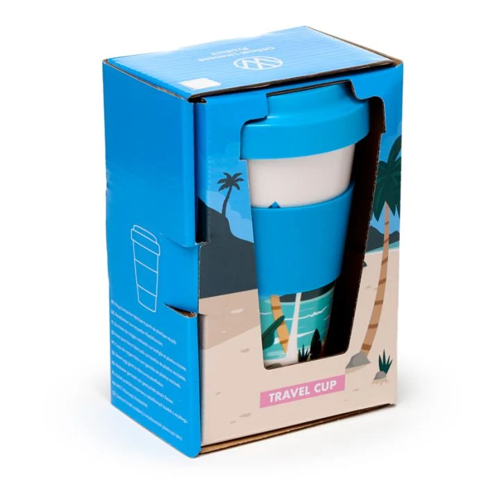Thermosbeker – reismok Volkswagen busjes strand 400 ml - Afbeelding 2